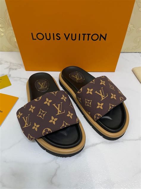 louis vuitton womens sliders|louis vuitton pillow sliders women.